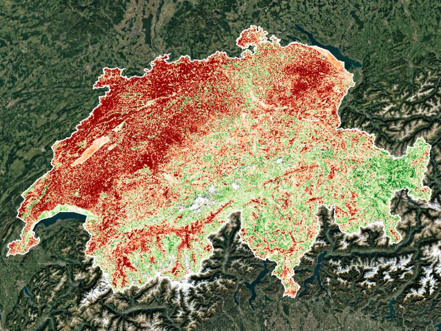 Swiss vegetation condition, third year